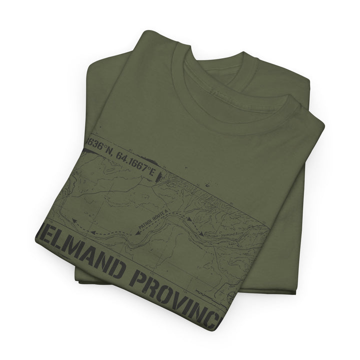 Op Herrick Helmand Province Map T-Shirt - Green Zone Military Graphic Tee