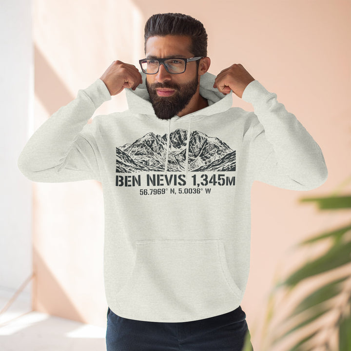 Ben Nevis 1345m Coordinates Hoodie
