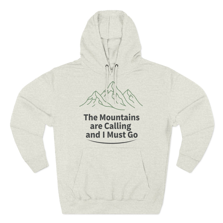 Retro Mountain Quote Hoodie — Vintage Hiking &amp; Wild Camping Pullover