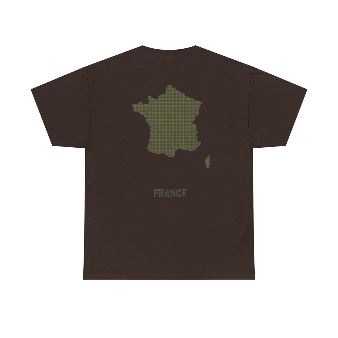 France Map T‑Shirt — Minimal Grunge Outline Tee