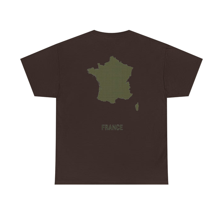 France Map T‑Shirt — Minimal Grunge Outline Tee