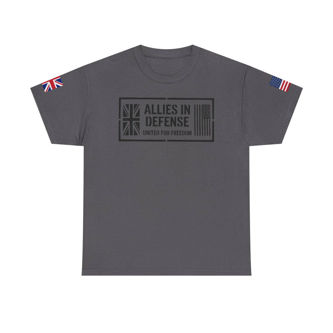 UK &amp; US Allies Defence Veteran Tee — Flags on Sleeves