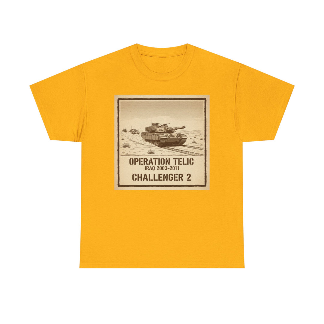 Challenger 2 Op Telic T-Shirt — Iraq 2003 Armoured Heritage Graphic