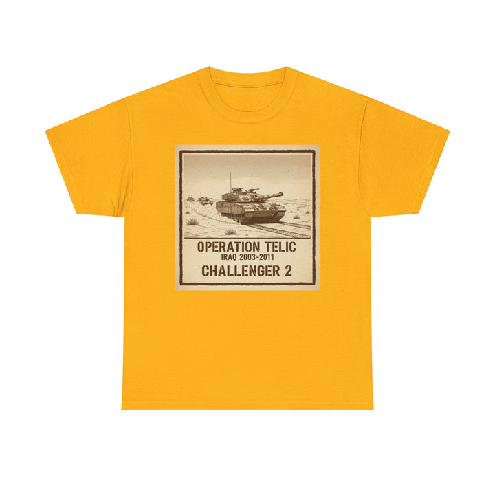 Challenger 2 Op Telic T-Shirt — Iraq 2003 Armoured Heritage Graphic