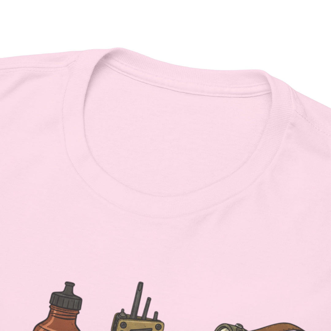 MTB Gear Layout T-Shirt — Mountain Bike Essentials Tee