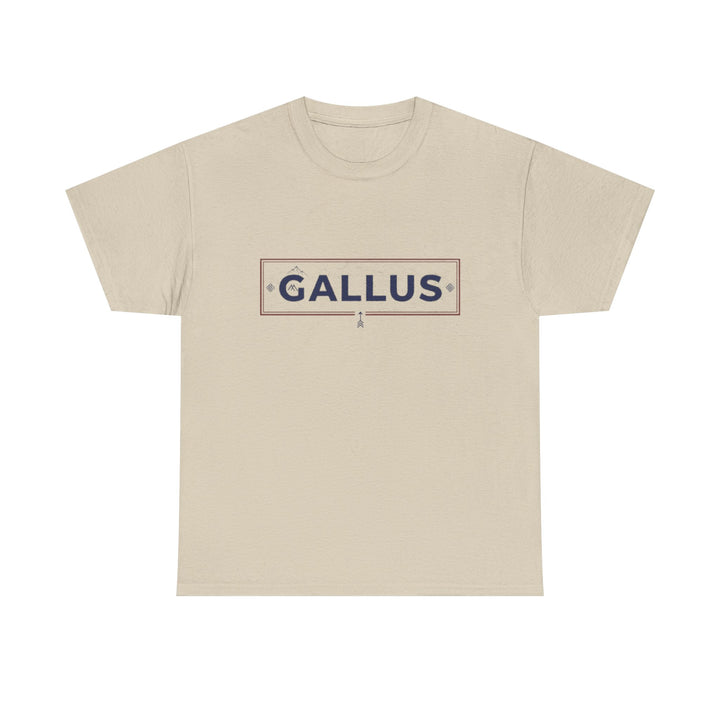 Adventure Logo Tee — "GALLUS" Mountain Badge Shirt (Exploring Not Lost)