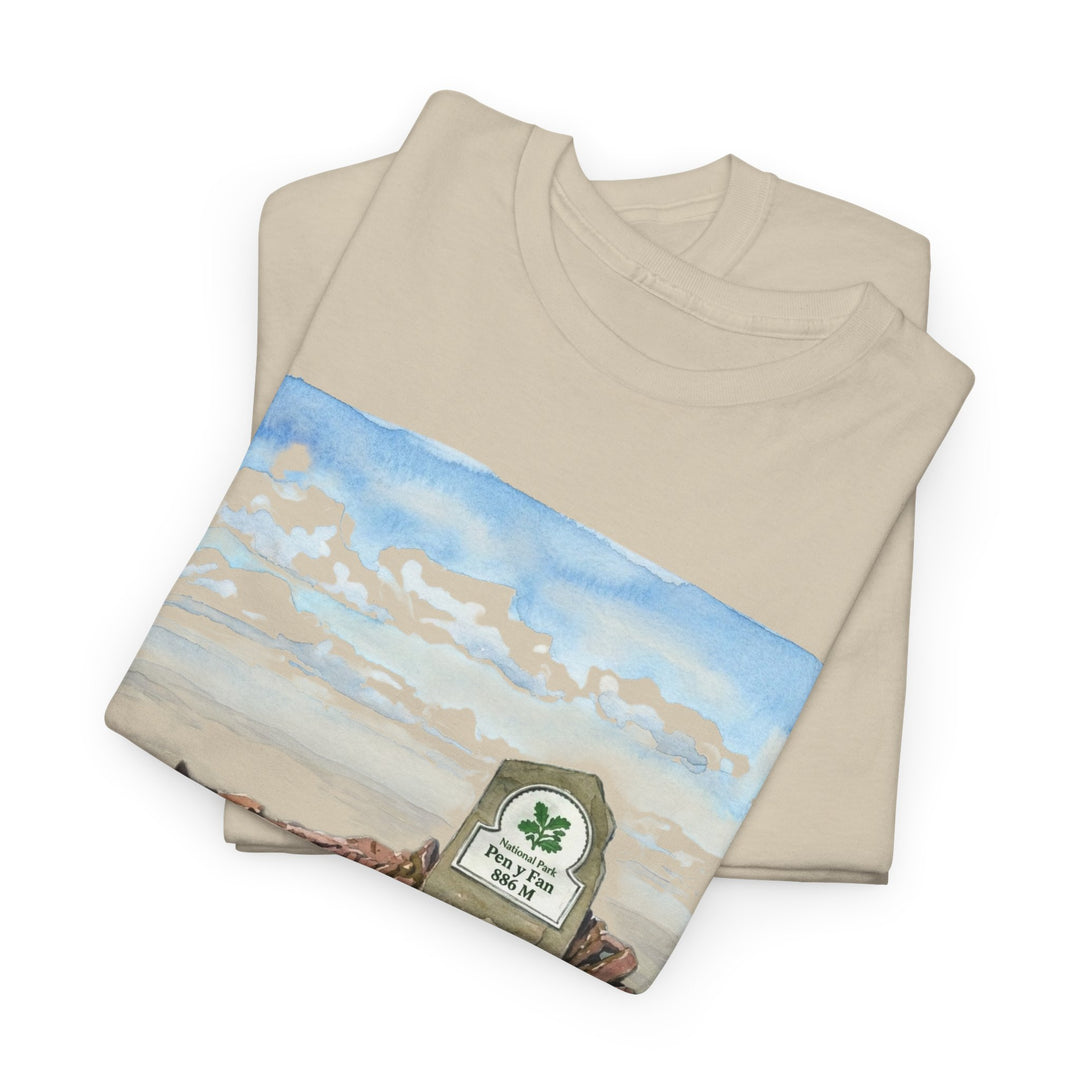Pen y Fan Landscape T‑Shirt — Wales Mountain Hiking Souvenir Tee