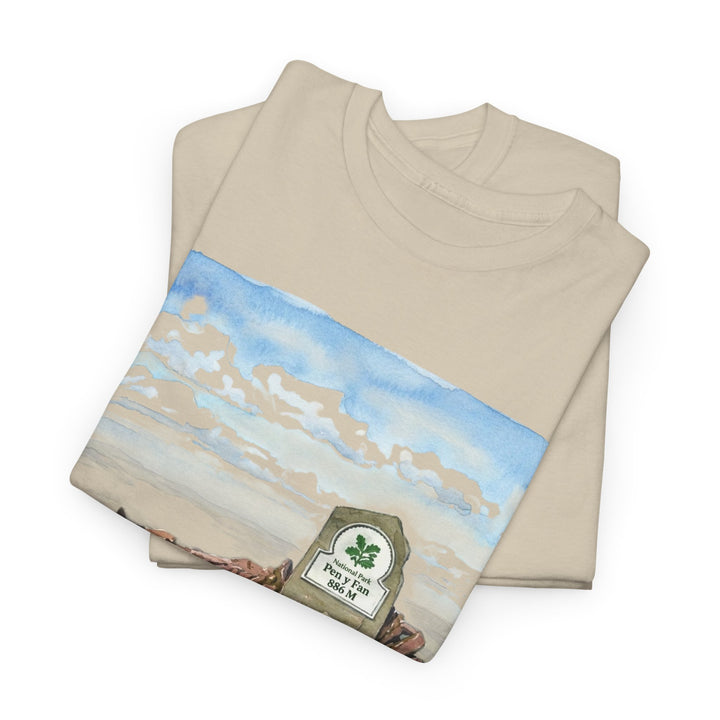 Pen y Fan Landscape T‑Shirt — Wales Mountain Hiking Souvenir Tee