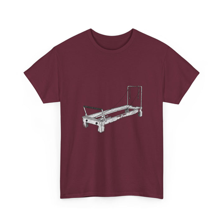 Pilates Reformer Tee – soft, breathable cotton designed for reformer Pilates. Comfortable, flexible, and perfect for studio workouts or casual wear.