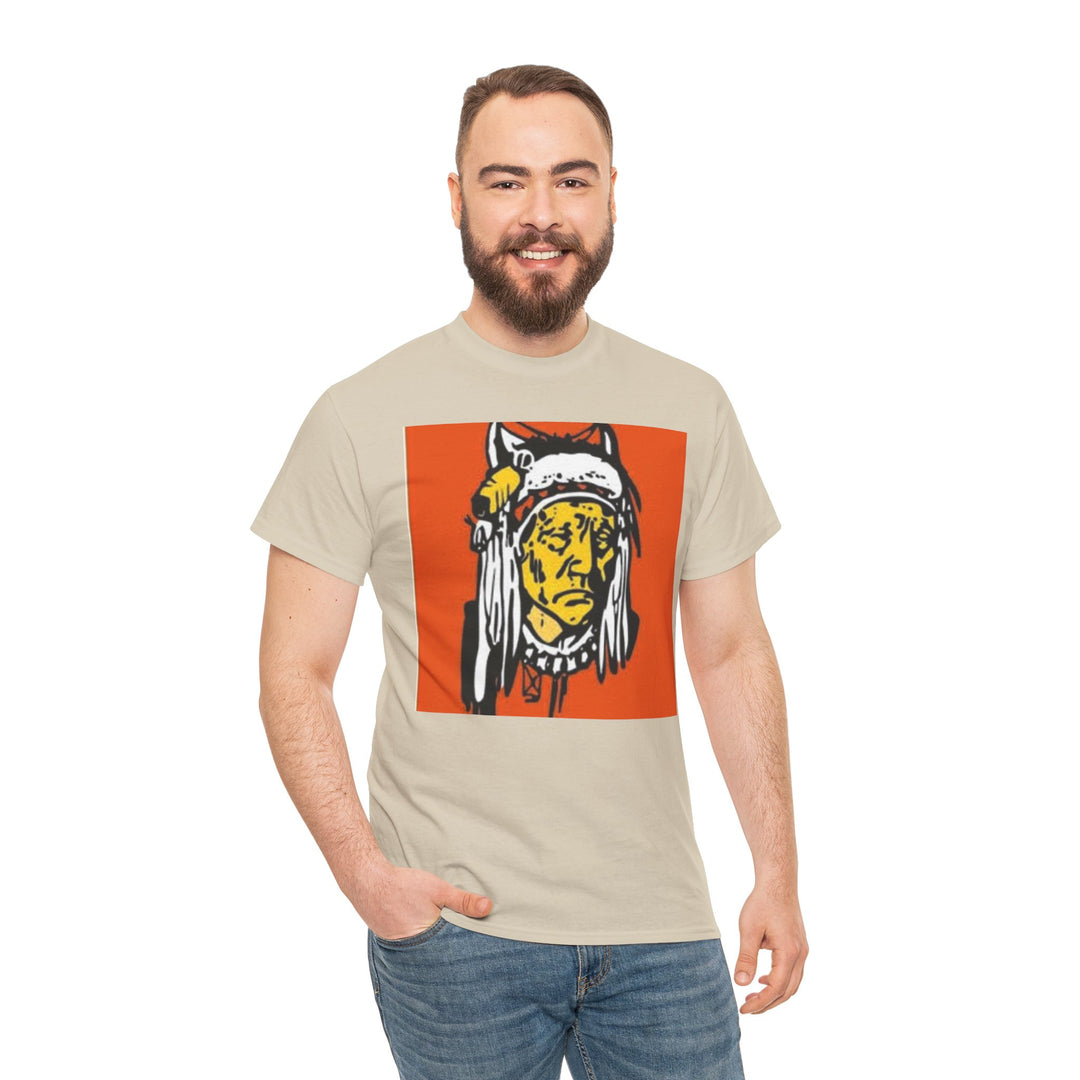 BATUS Native Chief Graphic Tee – Retro Tribal Illustration Shirt