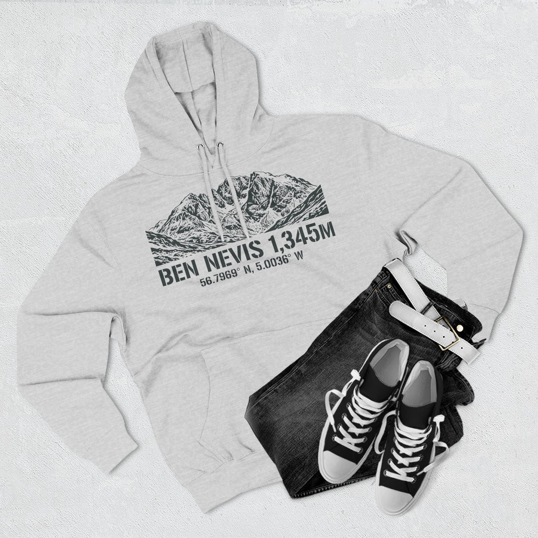 Ben Nevis 1345m Coordinates Hoodie