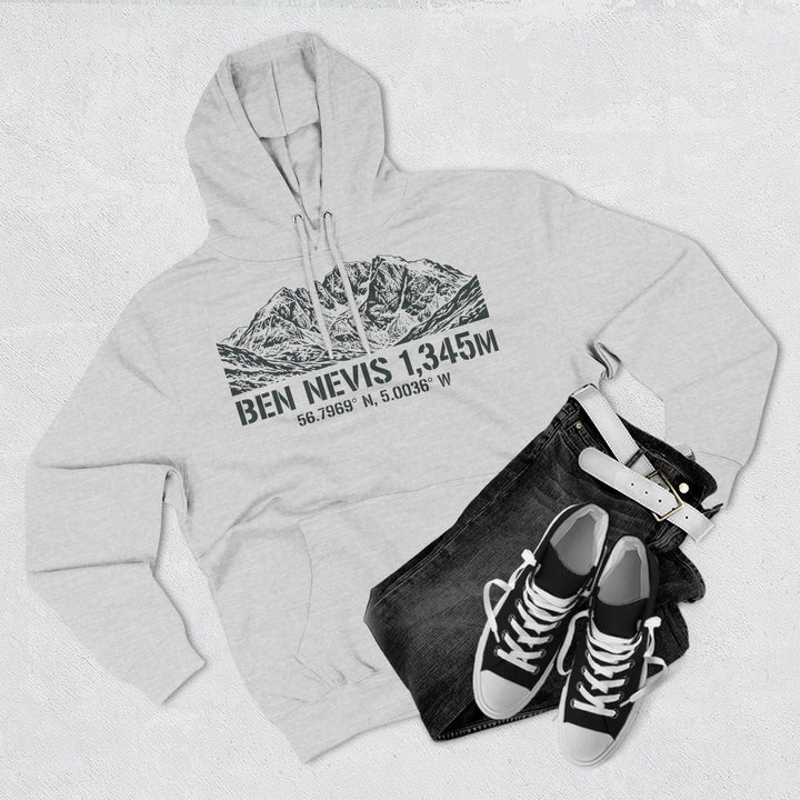 Ben Nevis 1345m Coordinates Hoodie