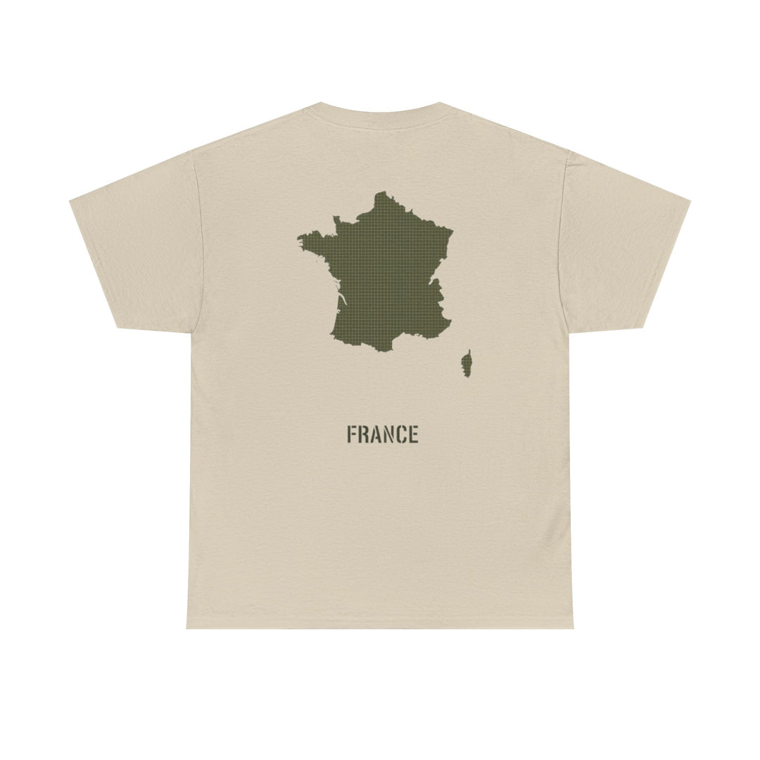 France Map T‑Shirt — Minimal Grunge Outline Tee