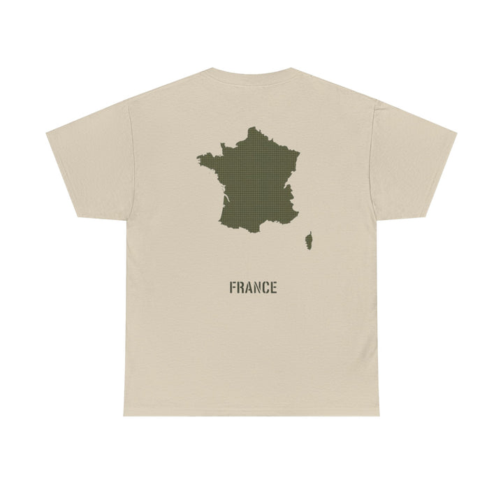 France Map T‑Shirt — Minimal Grunge Outline Tee