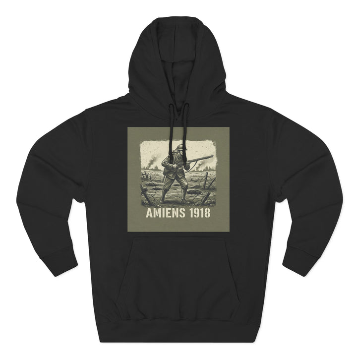 Amiens 1918 Hoodie — Vintage WWI Soldier Graphic Pullover