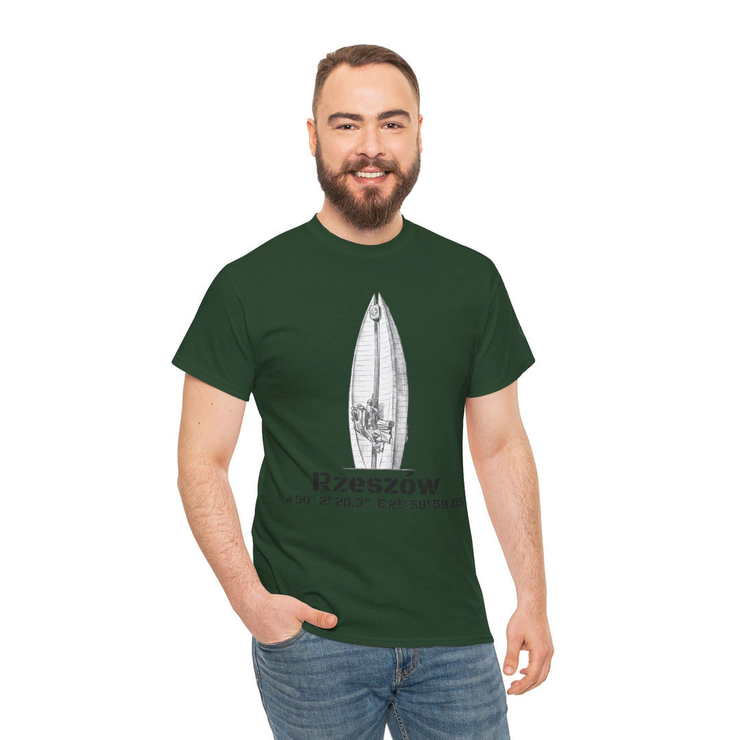 Rzeszów Coordinates T‑Shirt — City Landmark  Sketch Tee