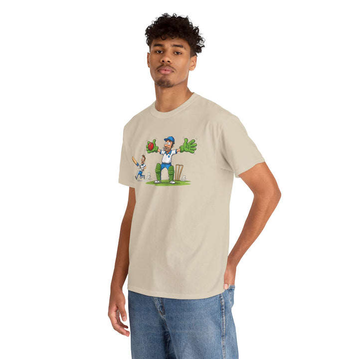Cricket Catch Graphic Cartoon T-Shirt