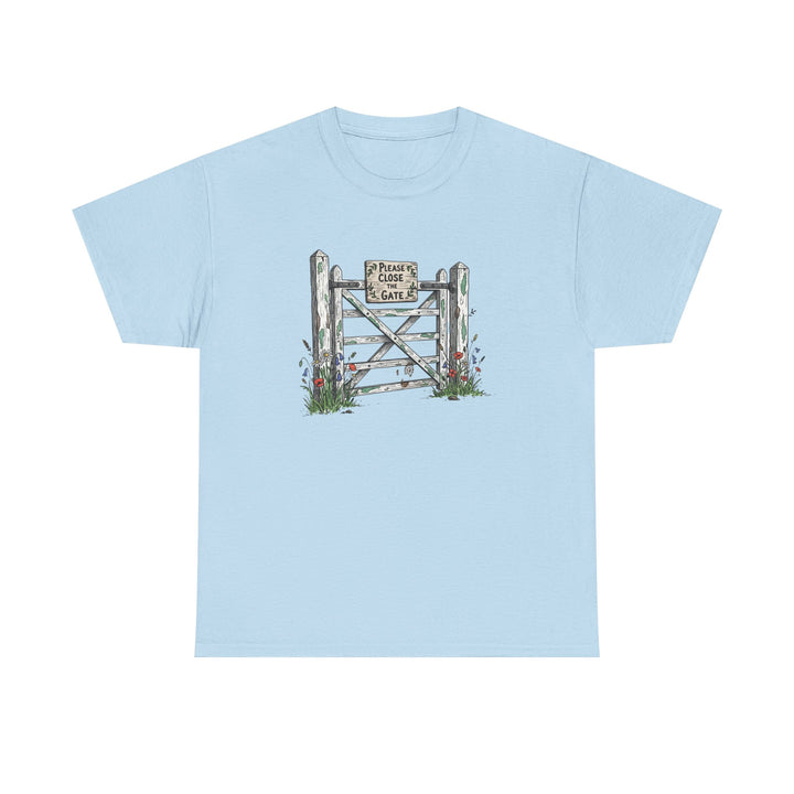 Close the Gate T-Shirt — Rural Discipline Heritage Graphic