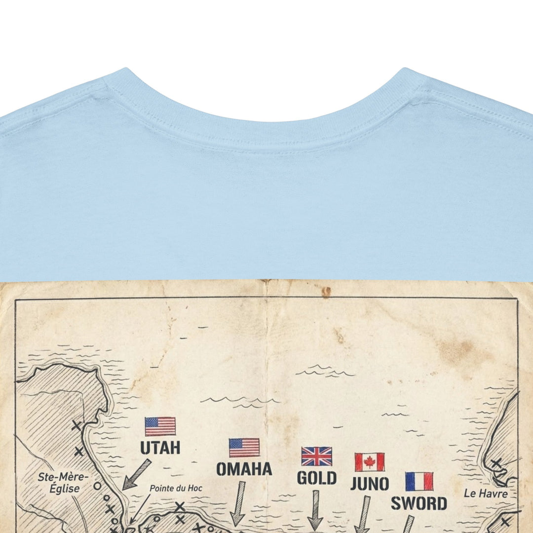 Normandy Landings Map T-Shirt — D-Day 1944 — alternate product image 7