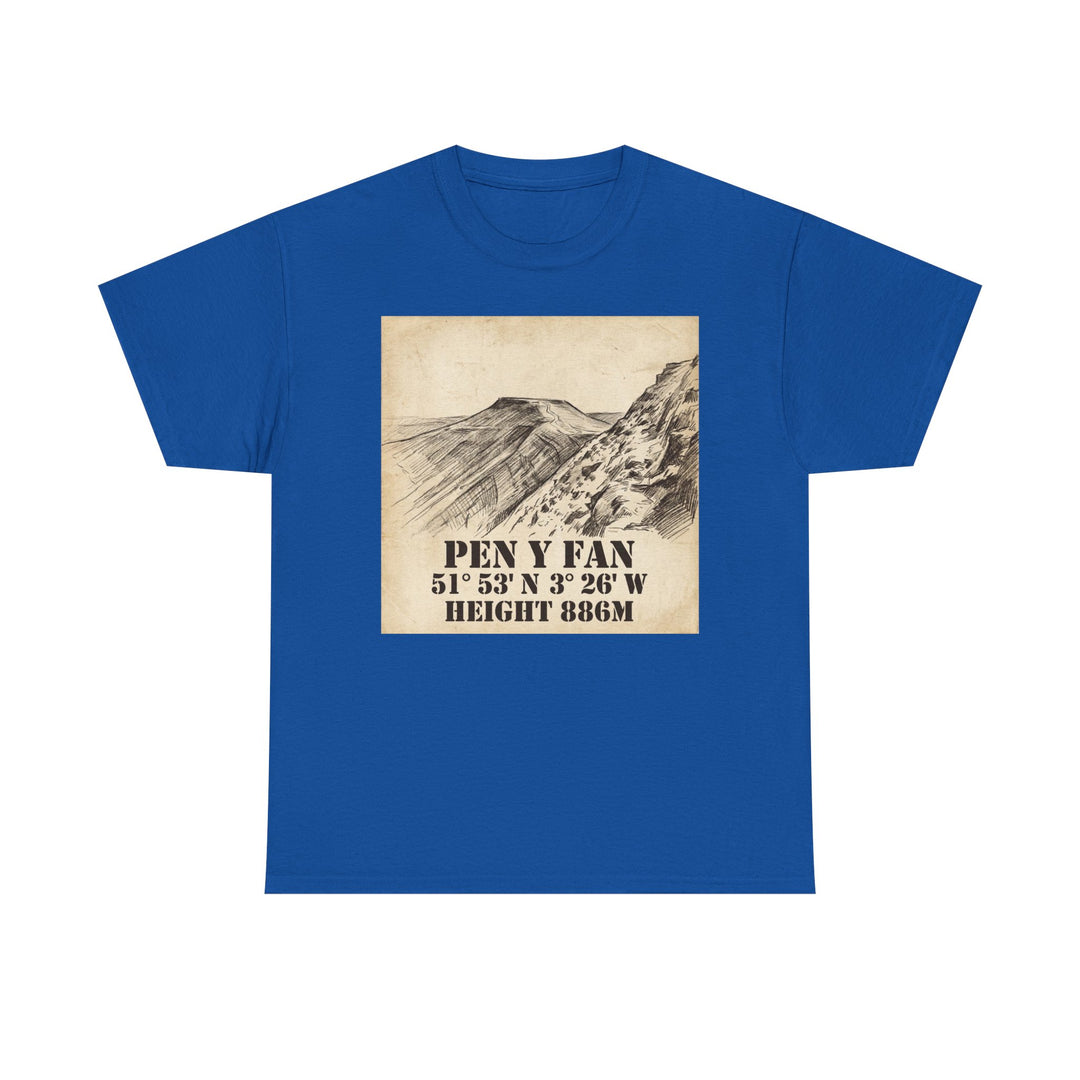 Pen y Fan T-Shirt - Brecon Beacons Vintage Coordinates &amp; Elevation