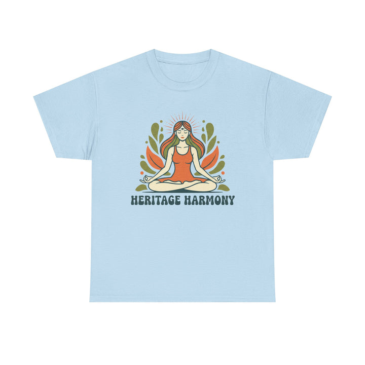Yoga Meditation Tee – soft, breathable cotton designed for meditation and yoga practice. Comfortable, relaxed fit perfect for studio or casual wear.