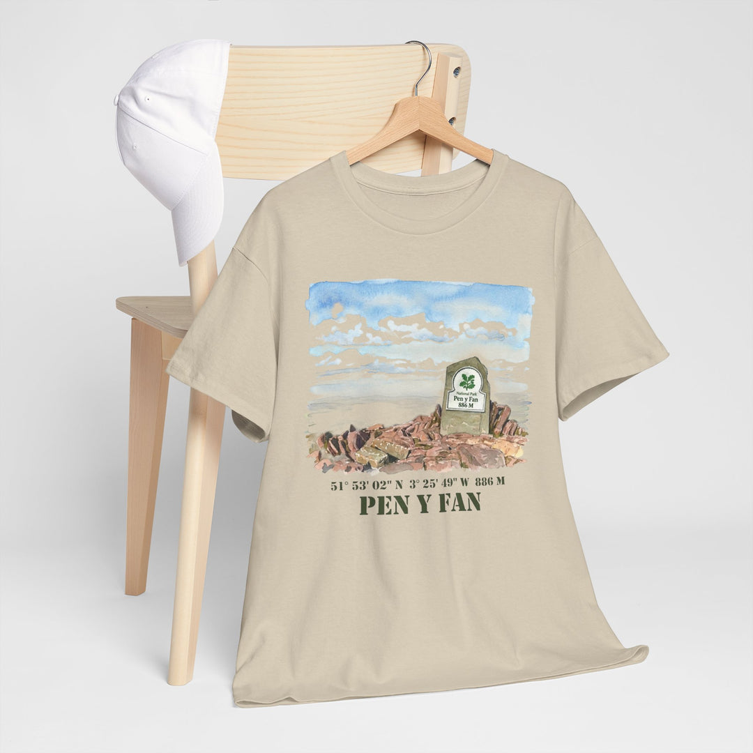 Pen y Fan Landscape T‑Shirt — Wales Mountain Hiking Souvenir Tee