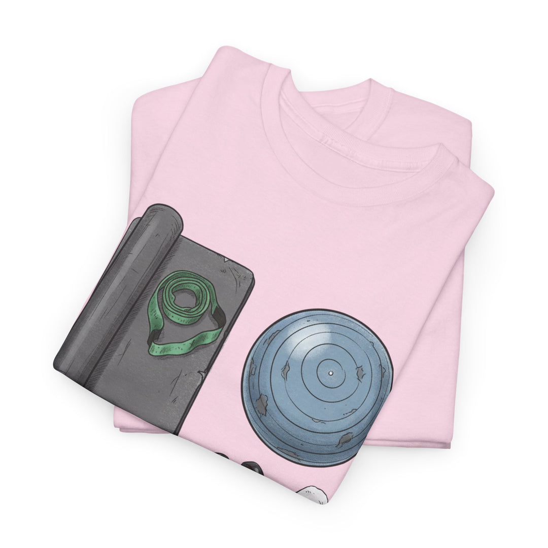 Pilates Kit Tee – soft, breathable cotton designed for Pilates workouts. Comfortable, flexible, and perfect for studio sessions, home practice, or casual wear.