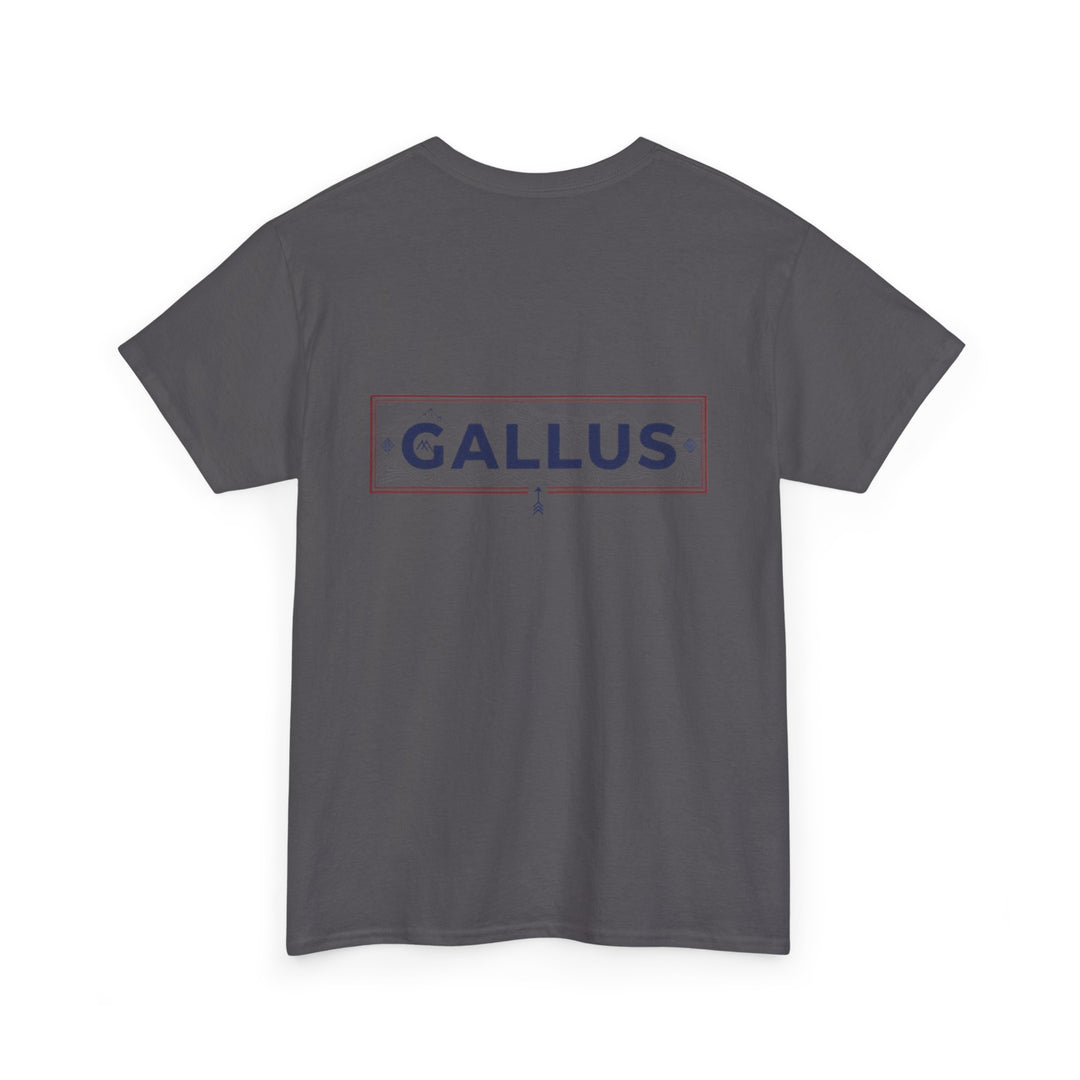 Gallus Logo T-Shirt — Minimal Retro Chest &amp; Back Graphic Tee