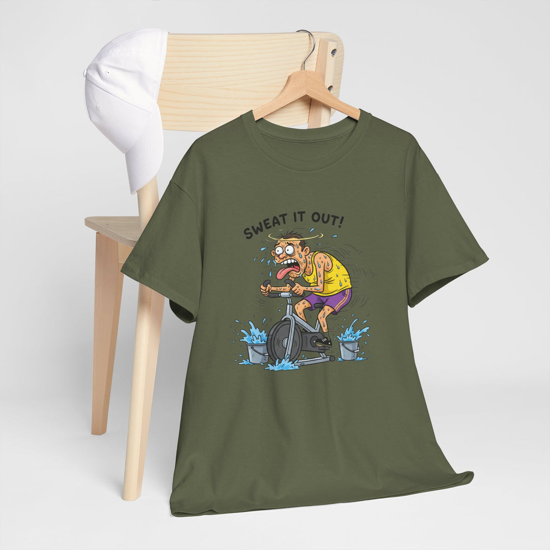 Stay laughing while cycling with the Funny Spin Bike T-Shirt. Comfortable cotton with a witty design, ideal for spin sessions and gym workouts.