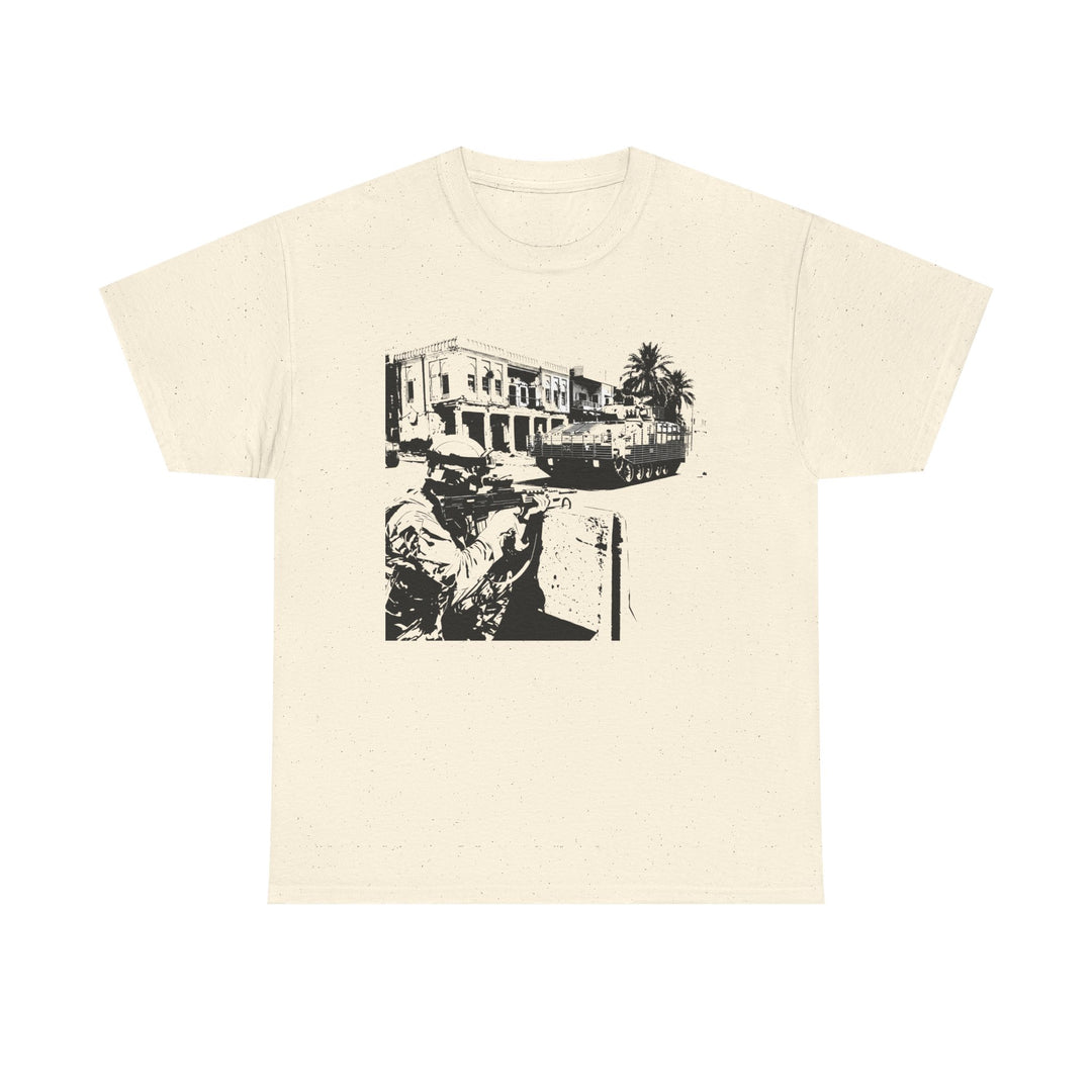 Operation TELIC Basra Iraq 2007 Graphic Tee — Military Deployment Street Scene