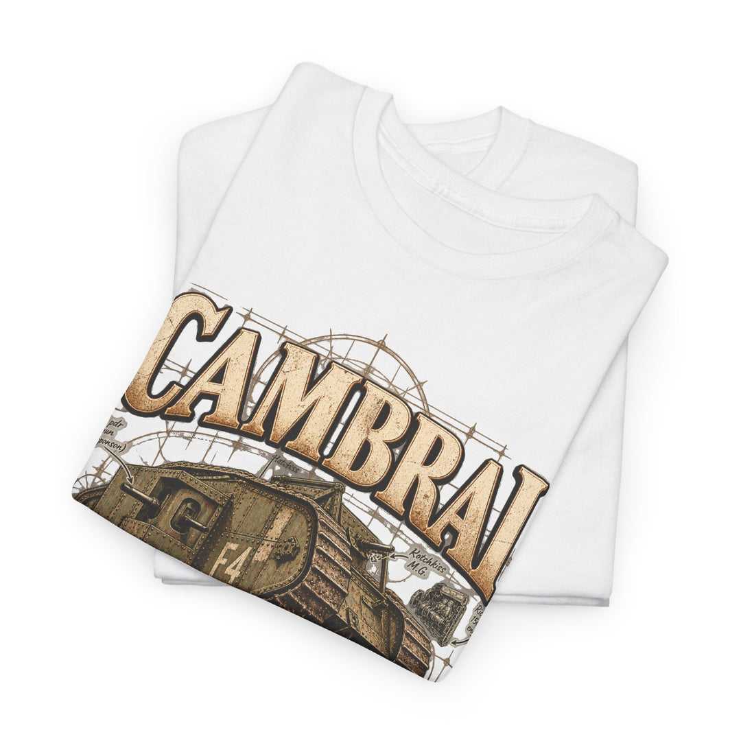 Cambrai Tank T-Shirt — “New Machine, Same Mud” WWI Humour Tee