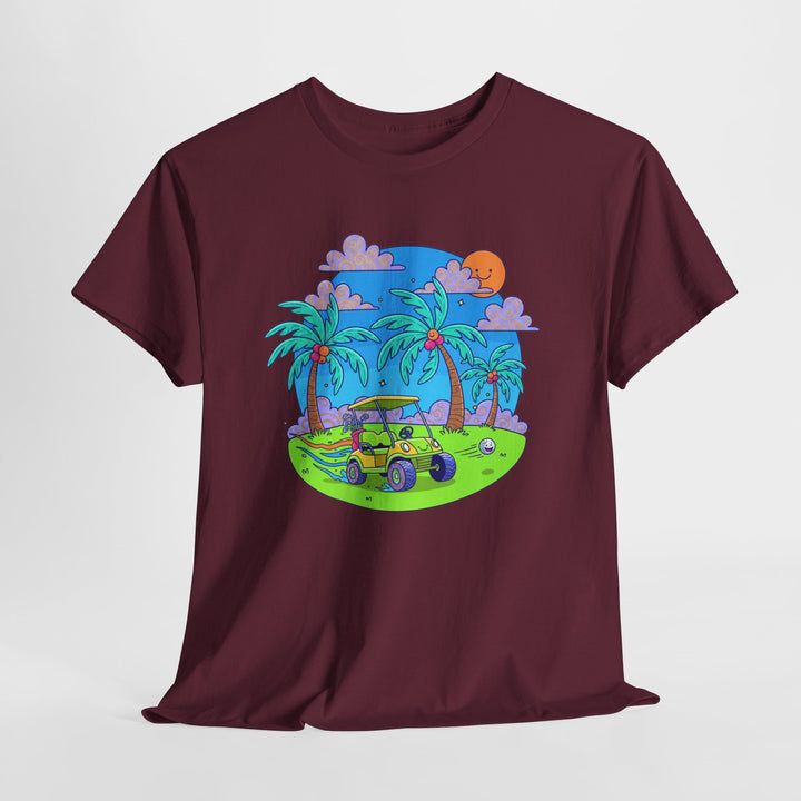 Island Style Golf Cart Beach T-Shirt