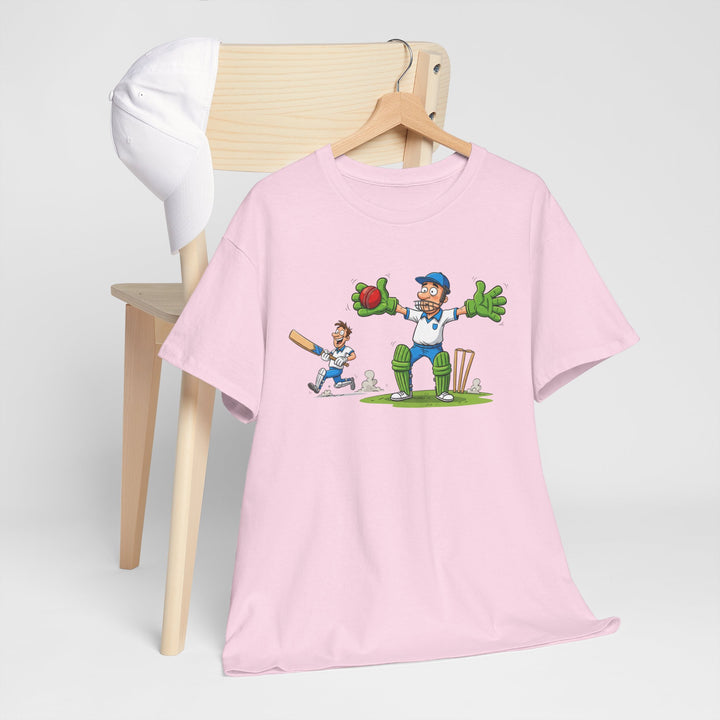 Cricket Catch Graphic Cartoon T-Shirt