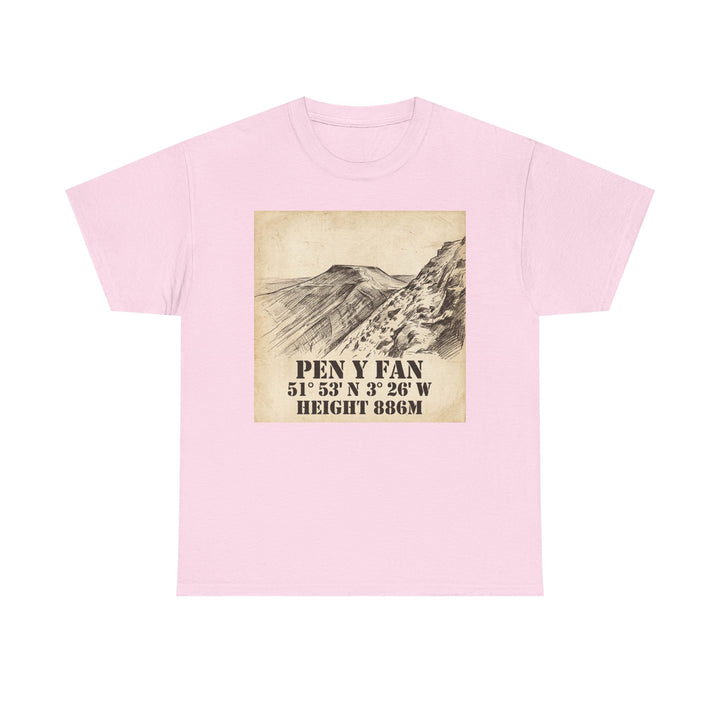 Pen y Fan T-Shirt - Brecon Beacons Vintage Coordinates &amp; Elevation