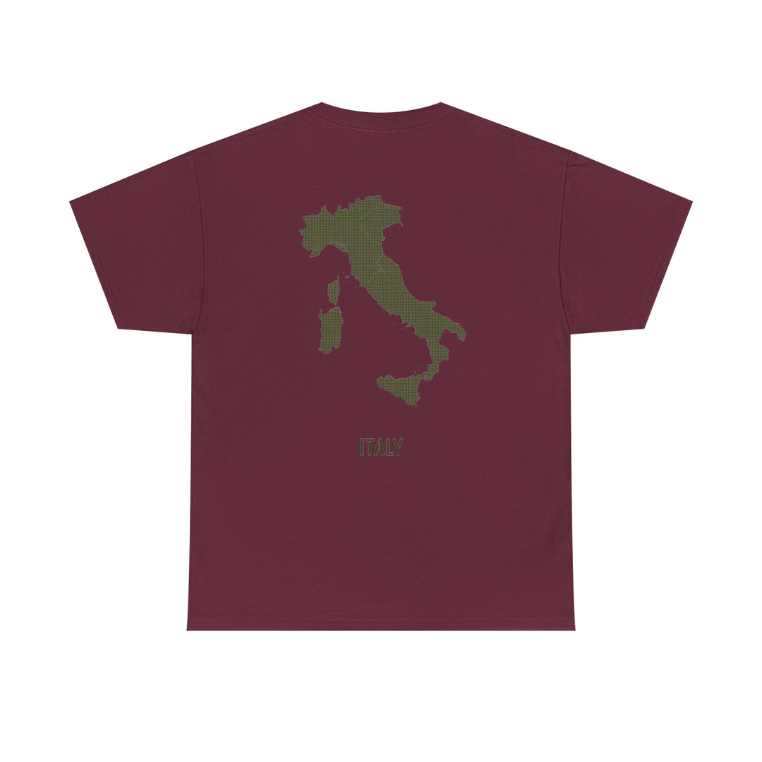 Italy Map Tee — GALLUS Logo Casual Cotton T-Shirt