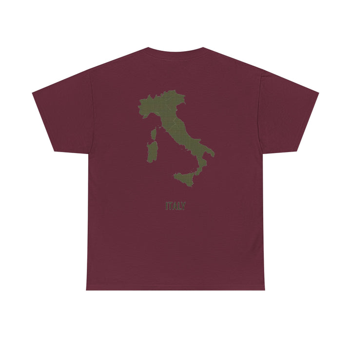 Italy Map Tee — GALLUS Logo Casual Cotton T-Shirt