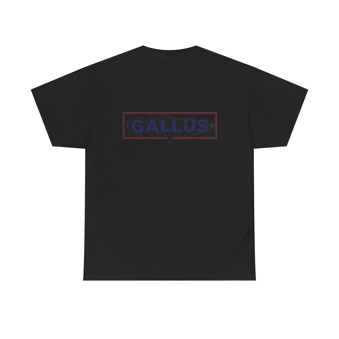 Gallus Logo T-Shirt — Minimal Retro Chest &amp; Back Graphic Tee