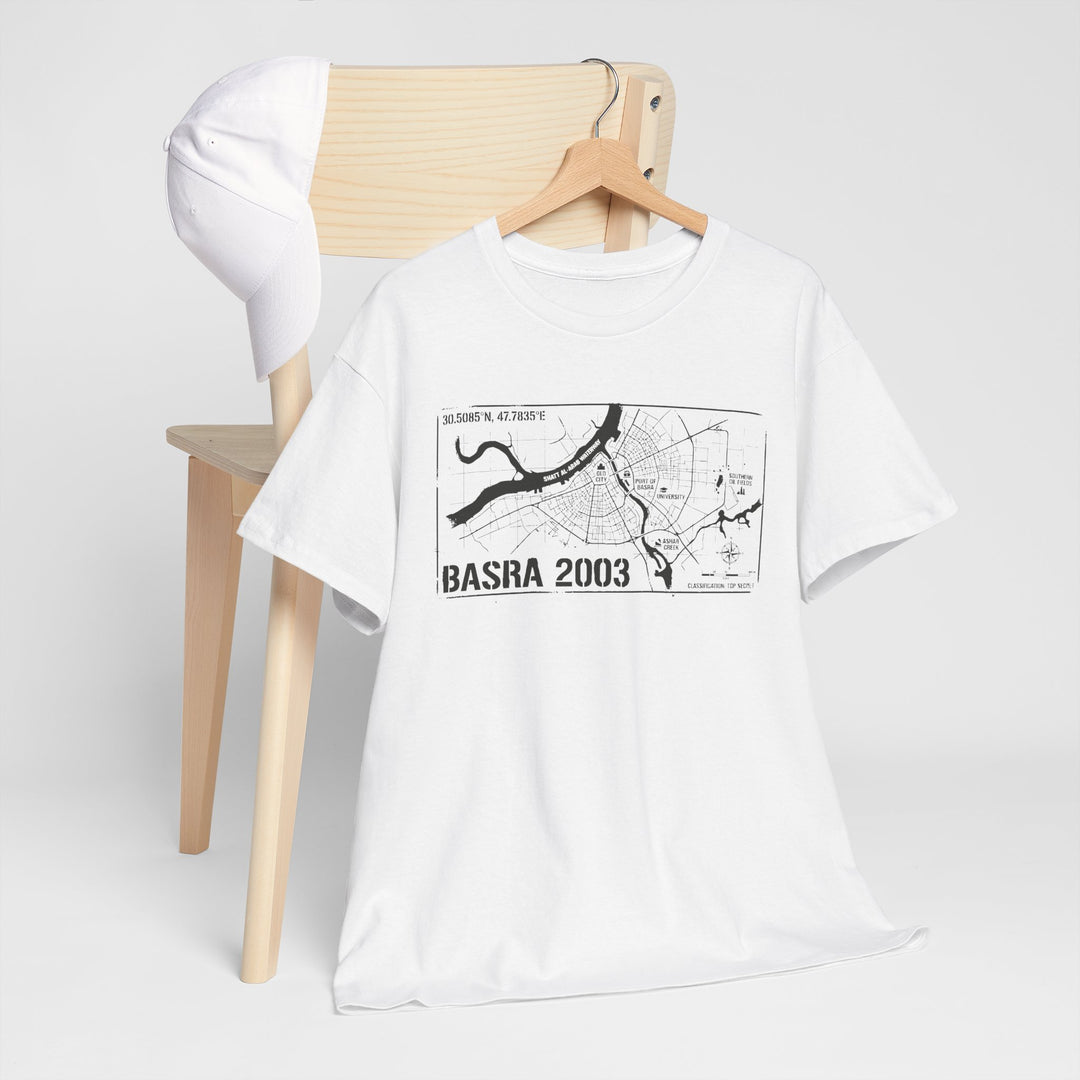 Basra 2003 Vintage Military Map T-Shirt
