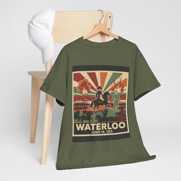 Waterloo 1815 Vintage Battle T-Shirt — Napoleonic War Commemorative Tee