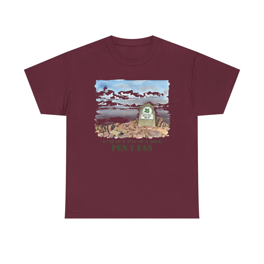 Pen y Fan Landscape T‑Shirt — Wales Mountain Hiking Souvenir Tee
