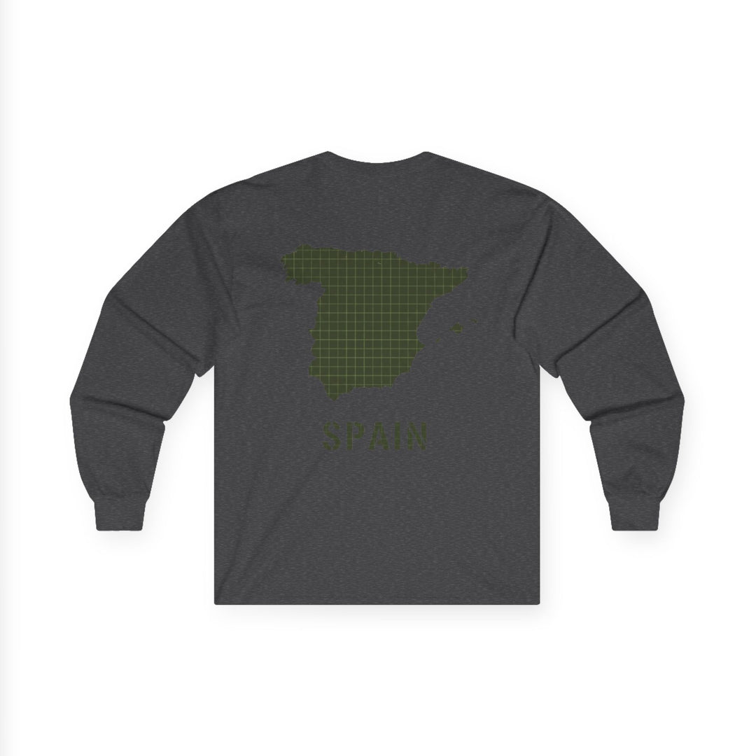 Spain Map Long Sleeve Tee — Gallus Logo Travel Shirt