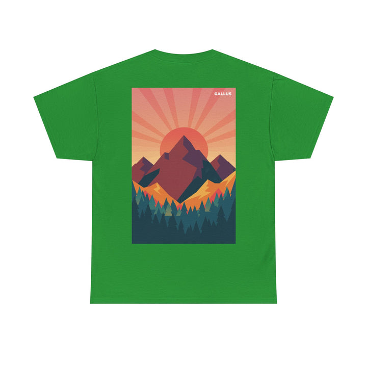 Mountain Sunset T-Shirt — Retro Nature Graphic Tee with &