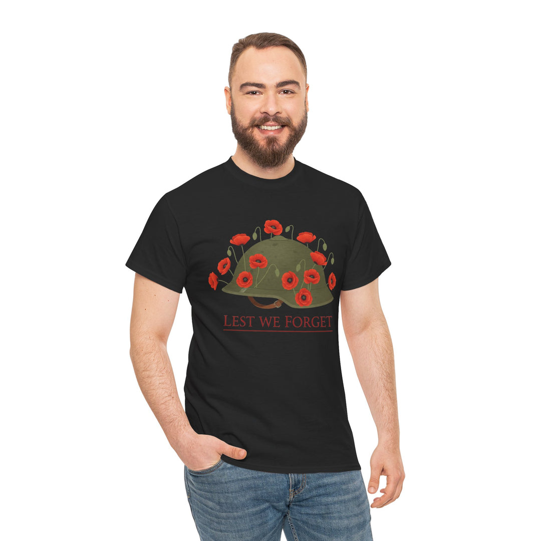 British Army Remembrance Shirt | Lest We Forget Poppy Helmet