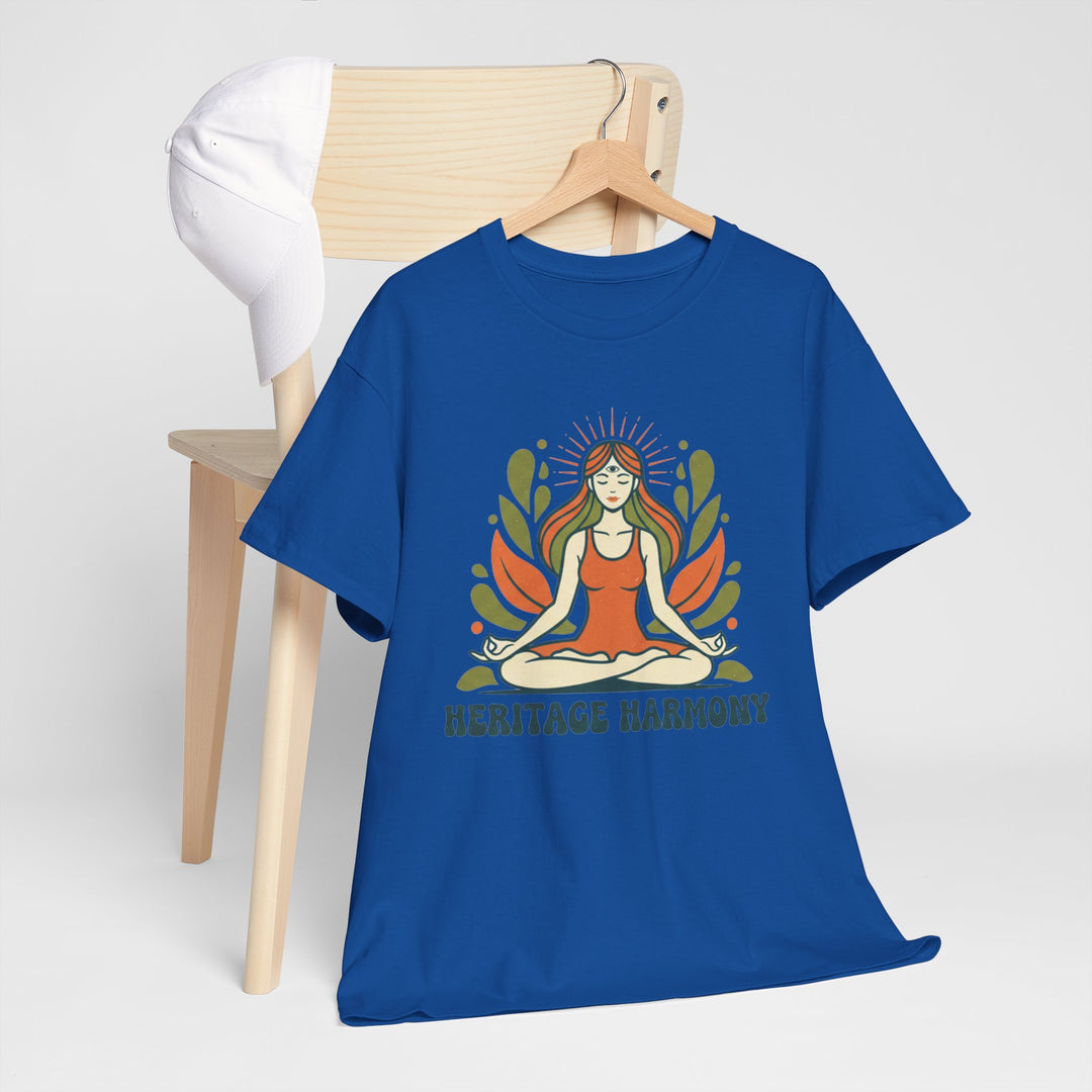 Yoga Meditation Tee – soft, breathable cotton designed for meditation and yoga practice. Comfortable, relaxed fit perfect for studio or casual wear.