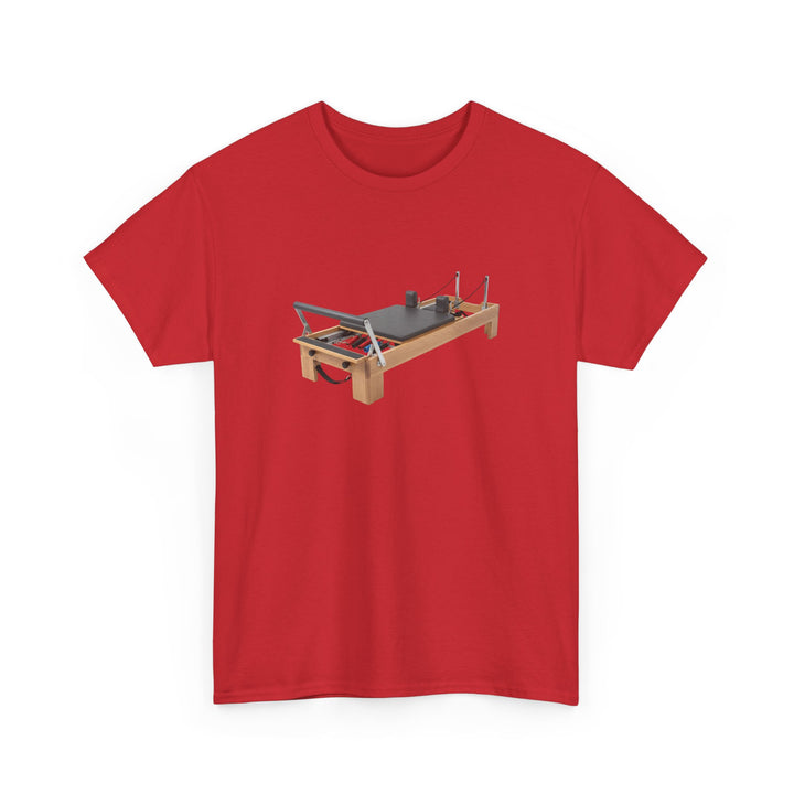 Pilates Reformer Tee – soft, breathable cotton designed for Pilates sessions. Comfortable, flexible, and perfect for reformer workouts or casual wear.