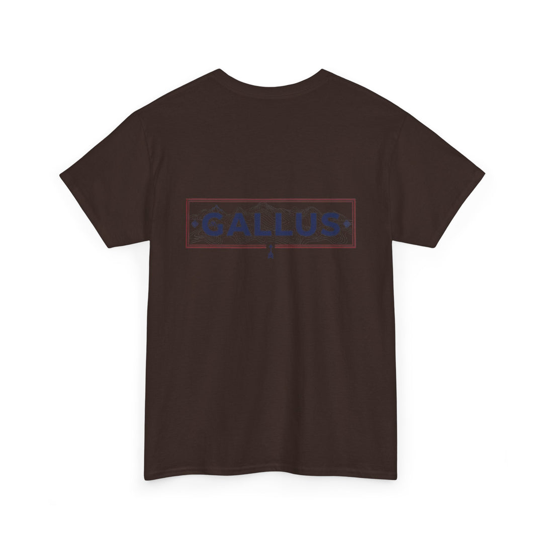 Gallus Logo T-Shirt — Minimal Retro Chest &amp; Back Graphic Tee