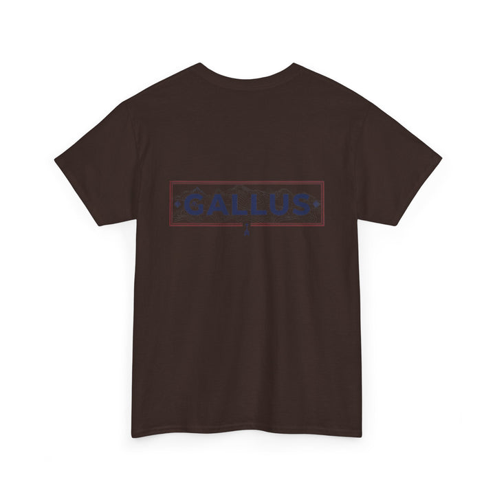 Gallus Logo T-Shirt — Minimal Retro Chest &amp; Back Graphic Tee