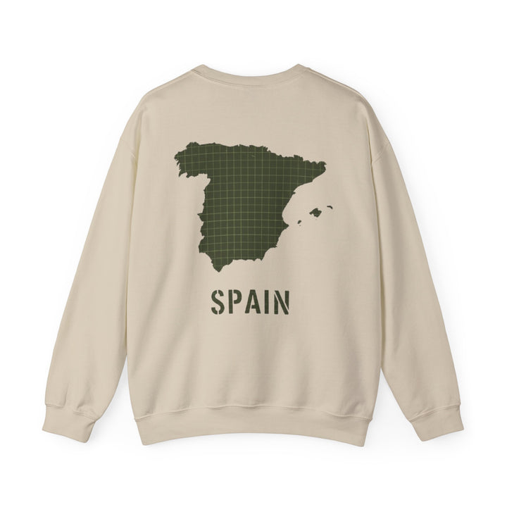 Spain Map Crewneck Sweatshirt — GALLUS Logo Travel Pullover