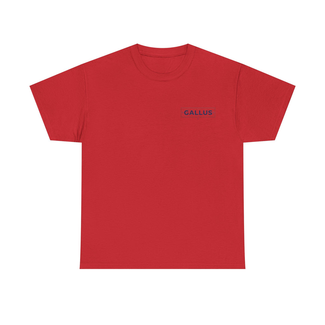 Gallus Logo Tee — Minimal Chest Patch White T-Shirt