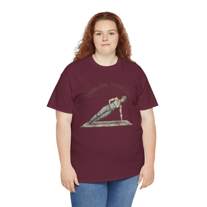 Pilates Fitness Plank Tee – soft, breathable cotton designed for Pilates and core workouts. Comfortable, flexible, and perfect for studio or home sessions.